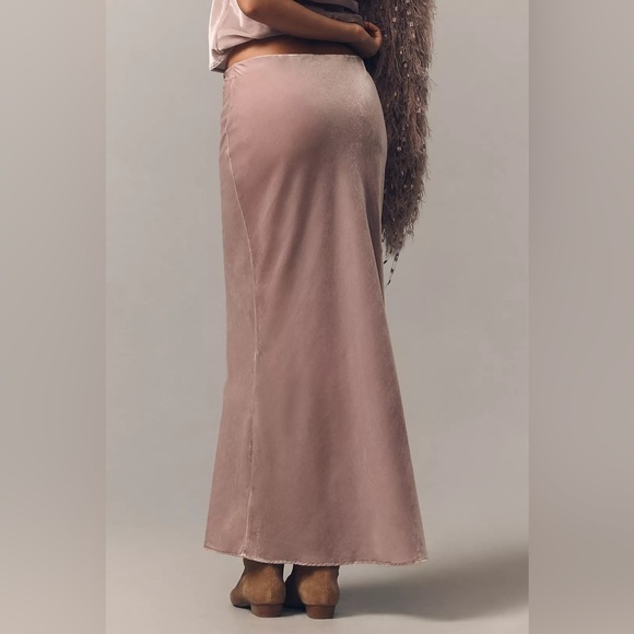 NWT! Anthropologie The Tilda Maxi Slip Skirt: Velvet Edition ☀️🥅 - Picture 4 of 10